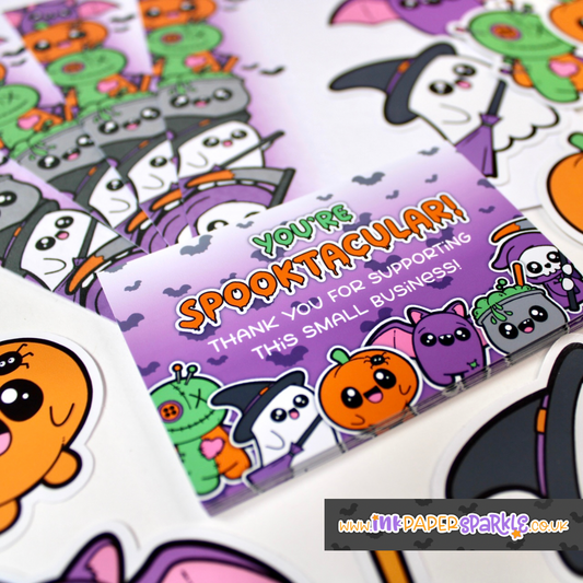 Kawaii Halloween Display Cards