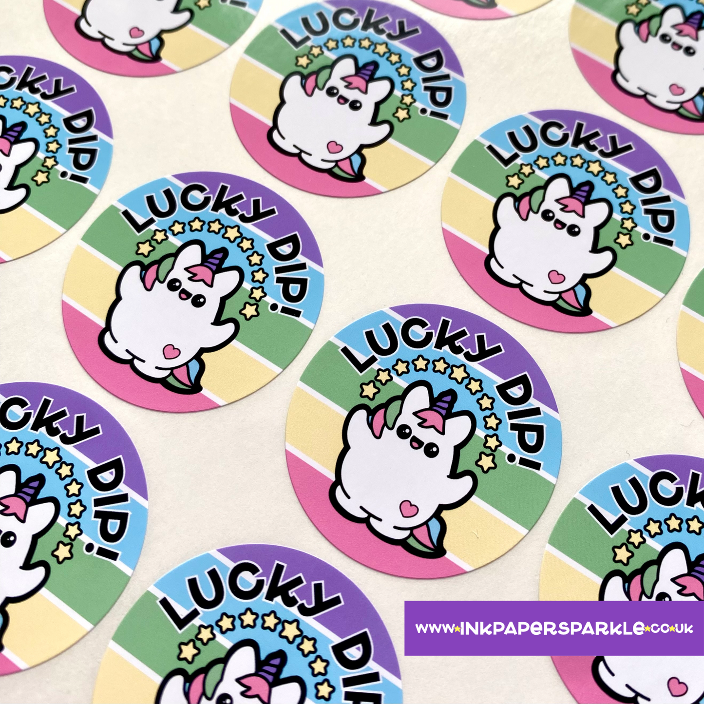 Kawaii Lucky Dip Stickers & Sign *New Design*