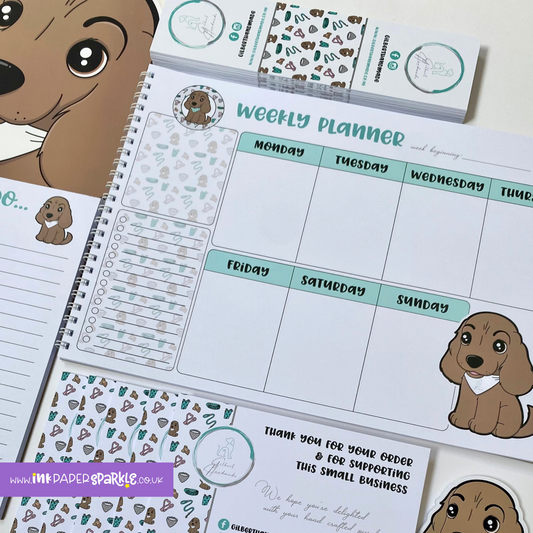 Character Mascot Weekly Desk Planner