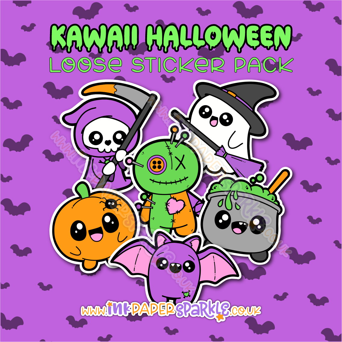 Kawaii Halloween Vinyl Sticker Pack