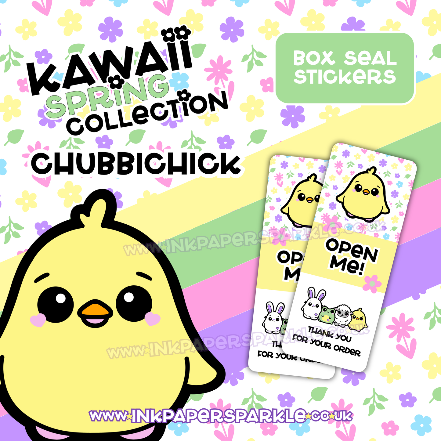Kawaii Spring Box Seal Stickers