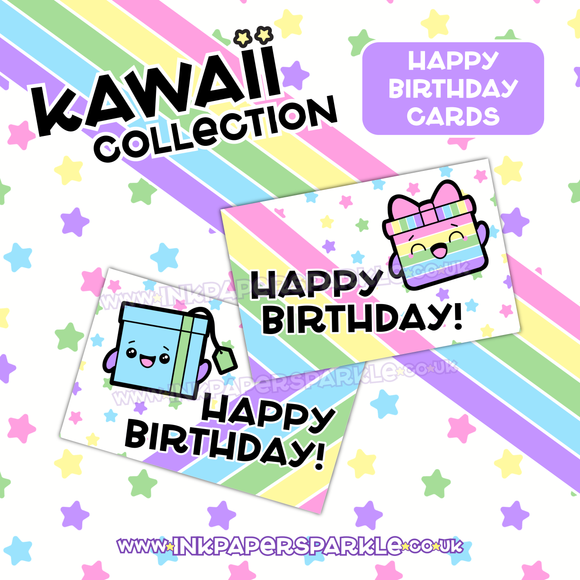 Kawaii Happy Birthday Cards