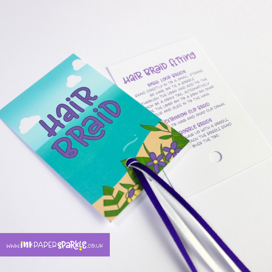 Hair Braid Display Cards