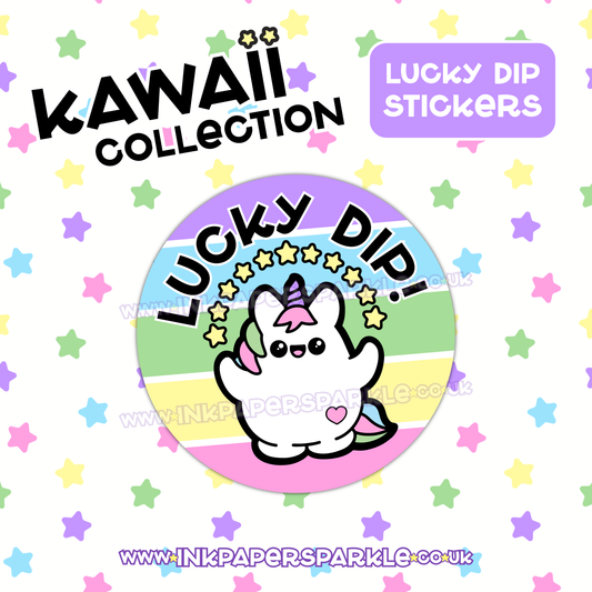 Kawaii Lucky Dip Stickers & Sign *New Design*