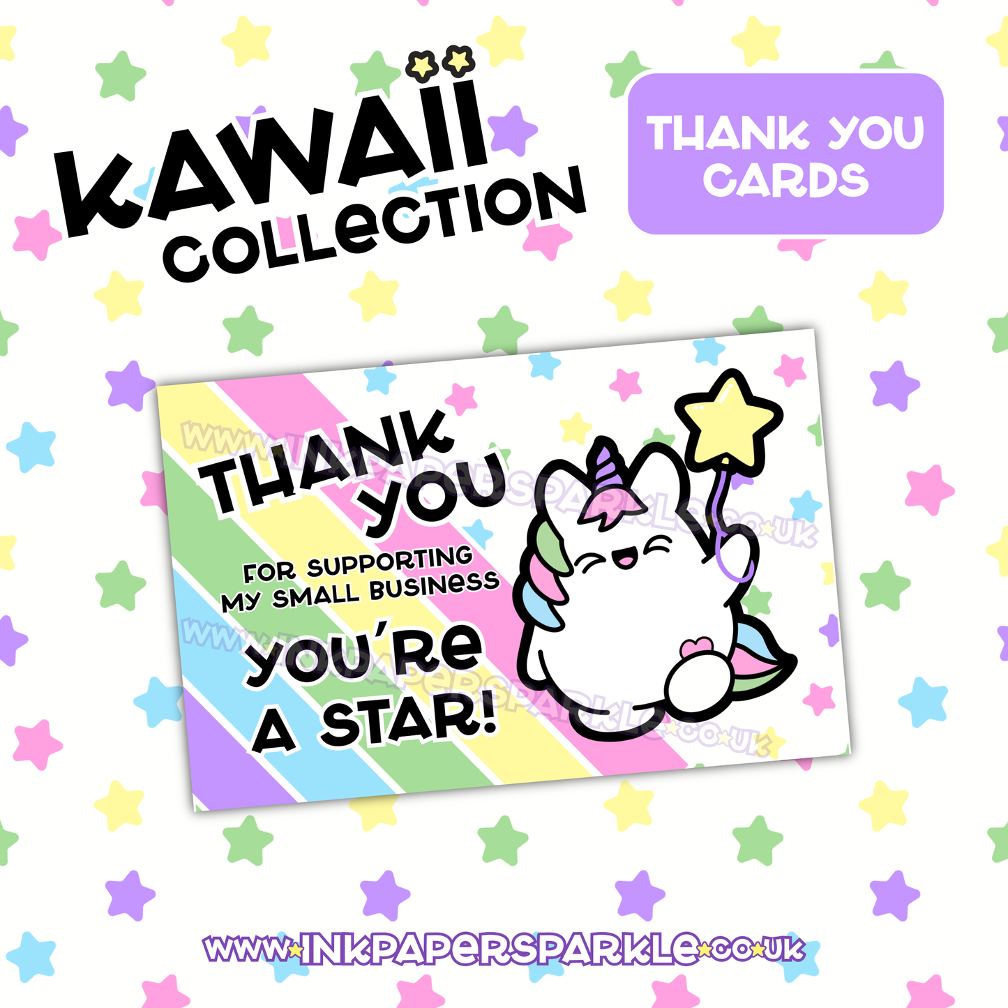 Kawaii Thank You Cards