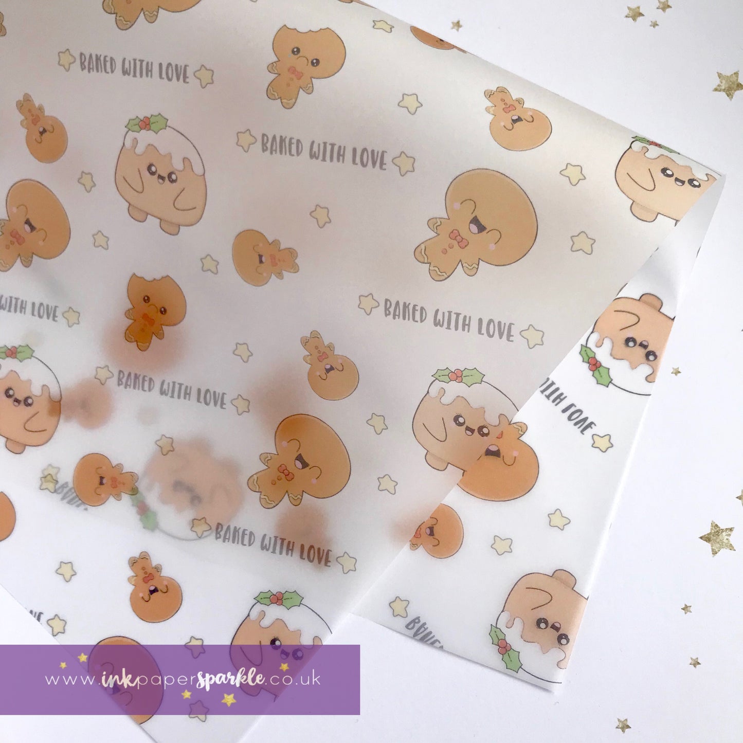 Kawaii Christmas Packaging Paper - Translucent