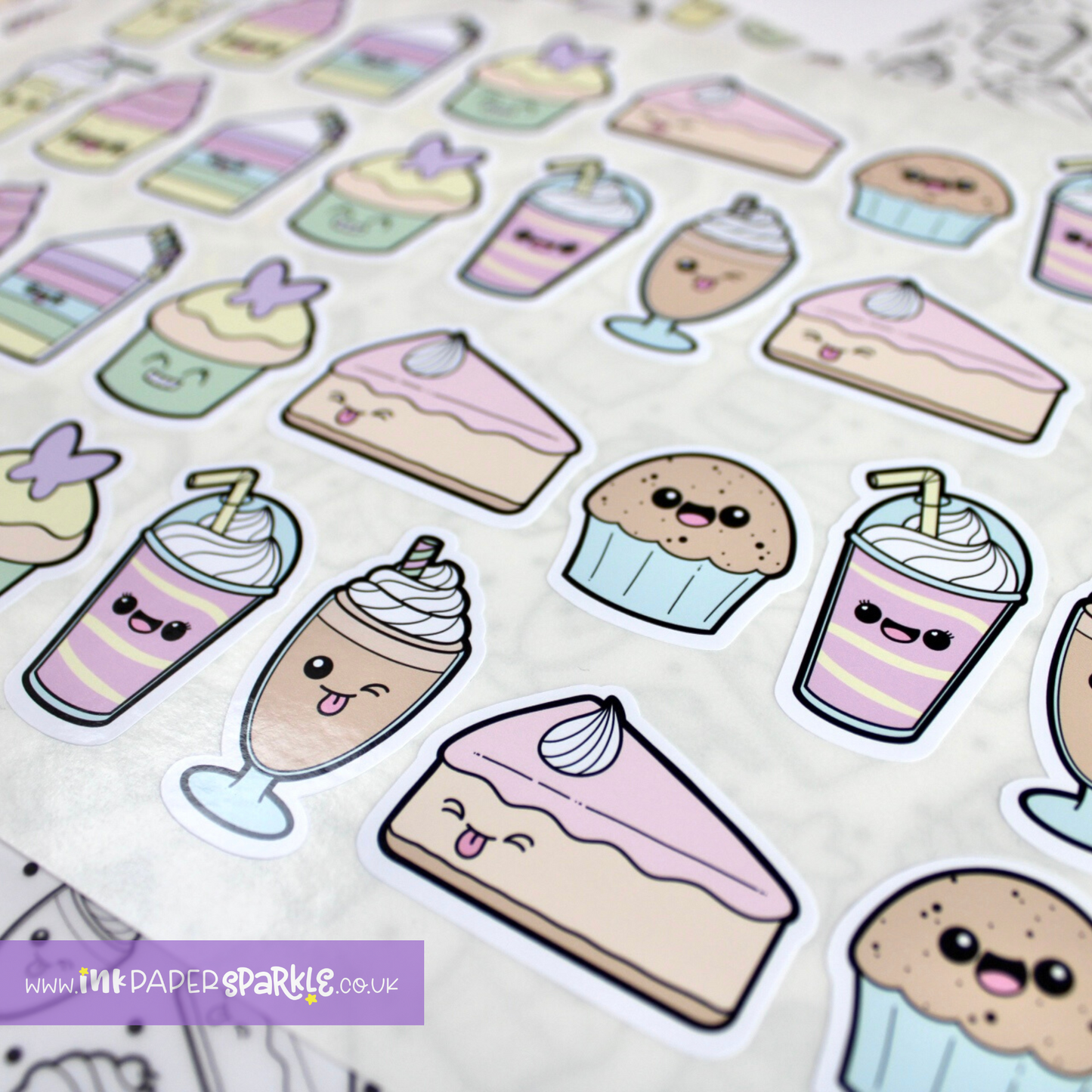 Cakes & Shakes Contour Cut Stickers