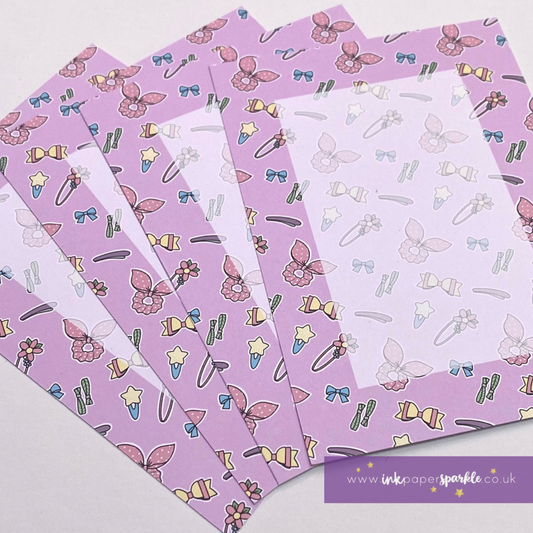 Hair Accessory Doodle Display Cards