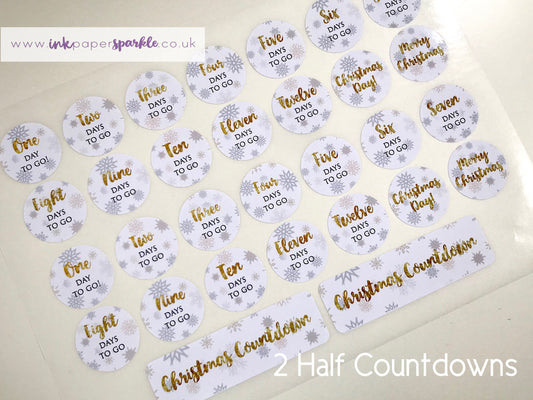 Christmas Countdown Stickers