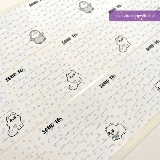 Arctic Floof Lined Address Labels