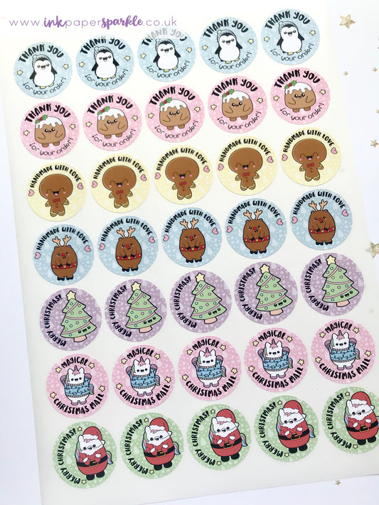 Kawaii Christmas Stickers