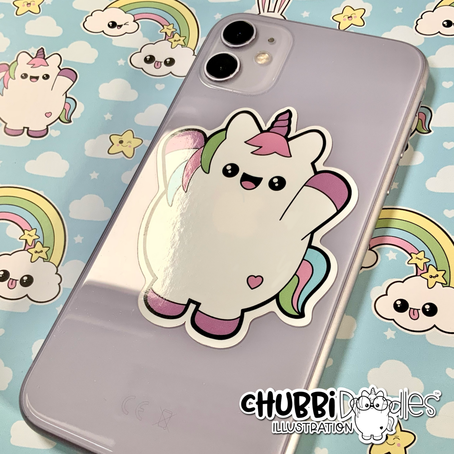 Chubbicorn Glossy Vinyl Sticker