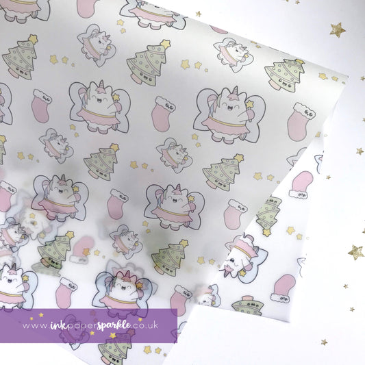 Kawaii Christmas Packaging Paper - Translucent