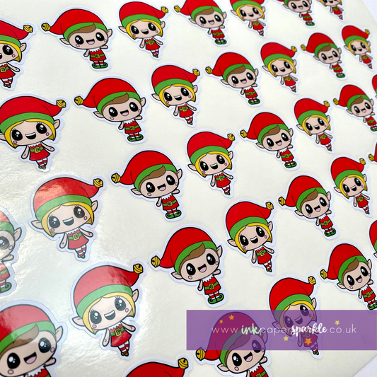 Contour Cut Cheeky Elf Stickers