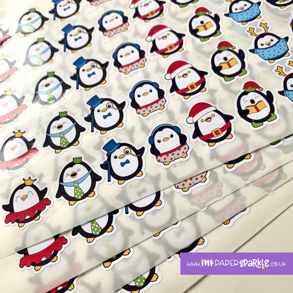 Contour Cut Silly Penguin Stickers