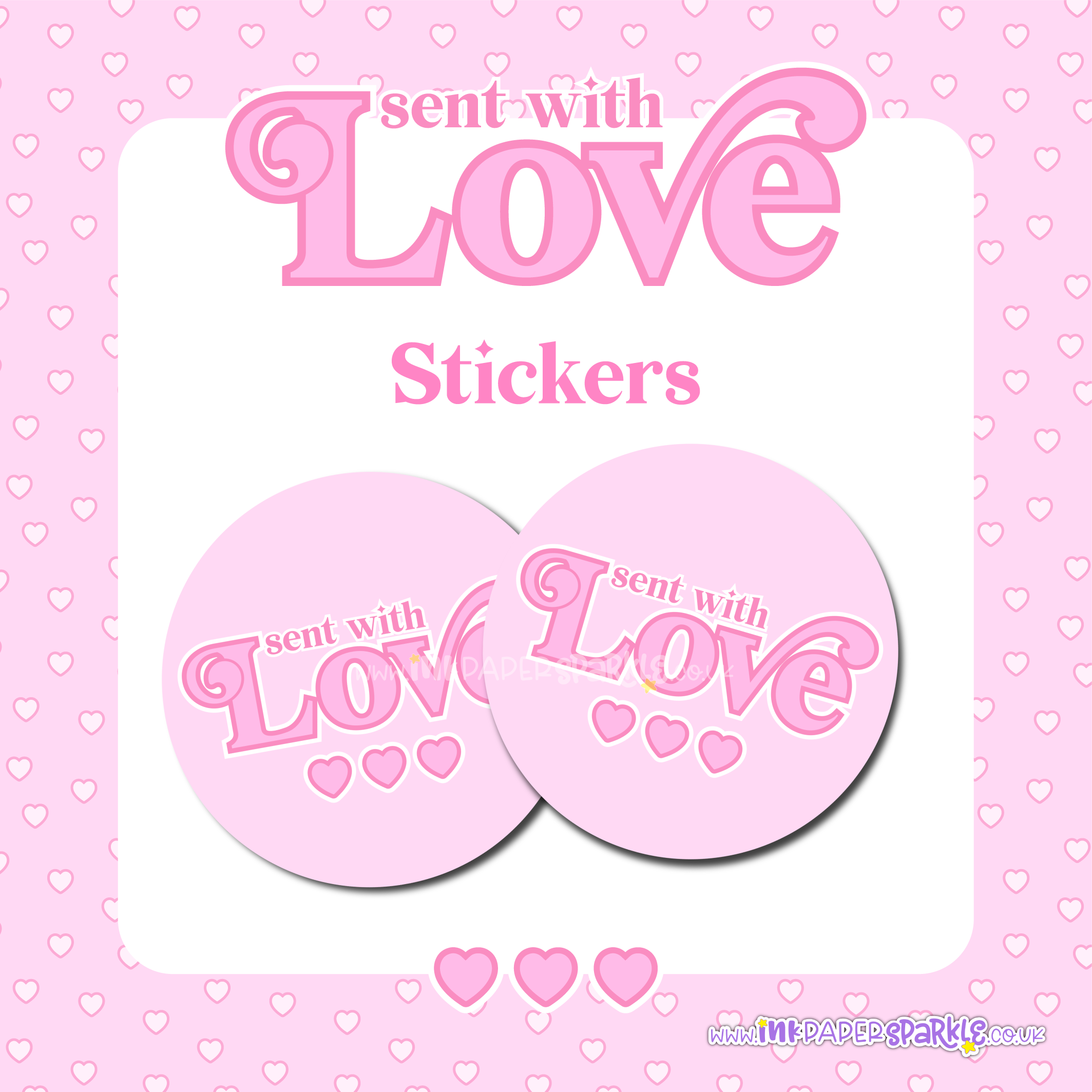 Sent Sticker Sent With Love Stickers – Ink Paper Sparkle