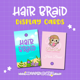 Hair Braid Display Cards