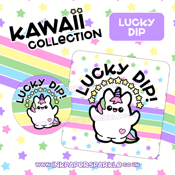 Kawaii Lucky Dip Stickers & Sign  *New Design*