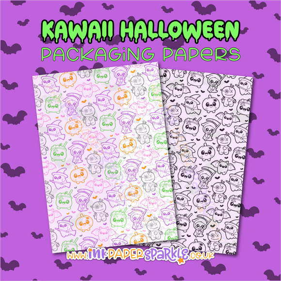 Kawaii Halloween Packaging Paper - Translucent