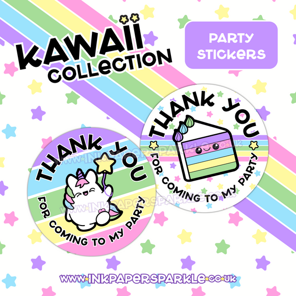 Party Thank You Stickers *New Designs*