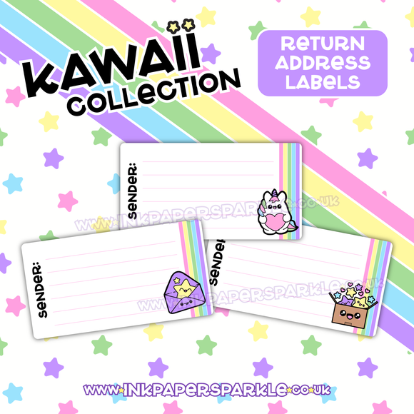Kawaii Sender / Return Address Labels *New Designs*