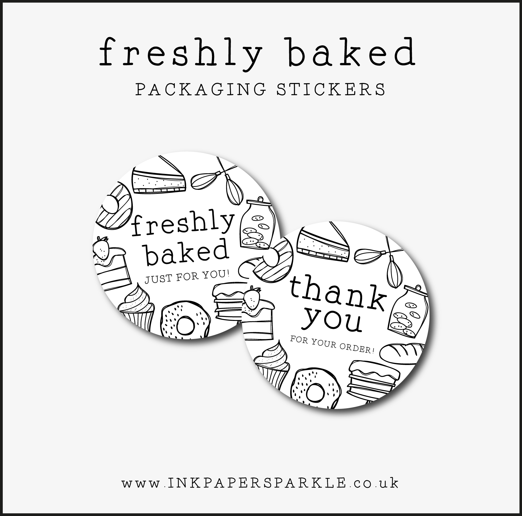 Freshly Baked Packaging Stickers – Ink Paper Sparkle