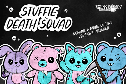 Stuffie Death Squad - Clipart Set - Alternative Goth Horror