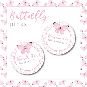 Butterfly Stickers - Pinks