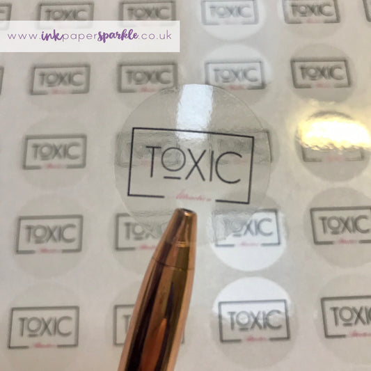 Transparent Vinyl Logo Stickers