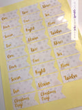 Christmas Number Flag Stickers