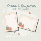 Kawaii Autumn Display Cards