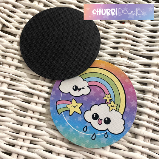 Happy Mug Mat - Rubber Backed