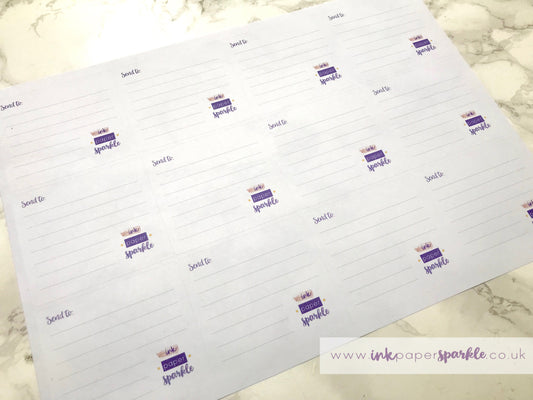 Lined Address Labels