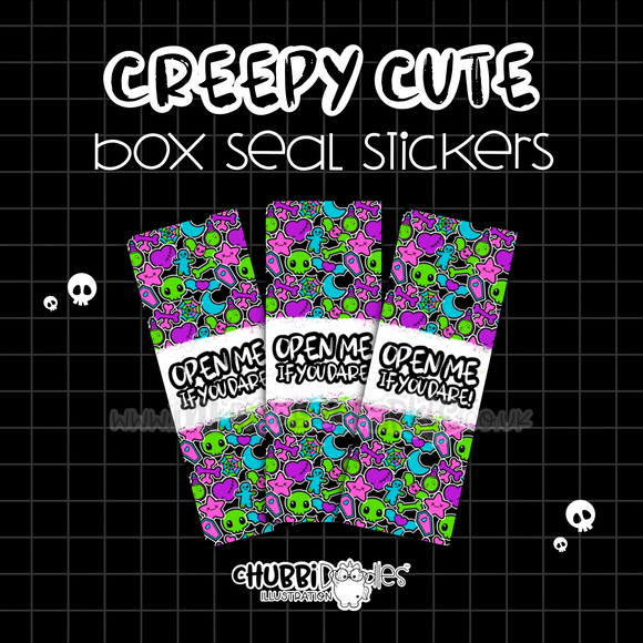 Creepy Cute Halloween Box Seal Stickers