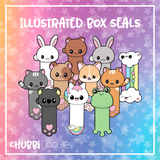 Illustrated Box Seal Stickers