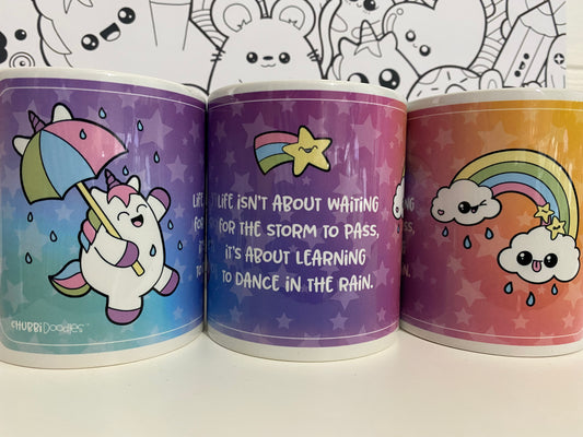 Dancing In The Rain Quote Mug