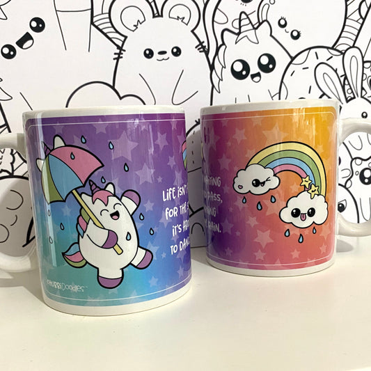 Dancing In The Rain Quote Mug