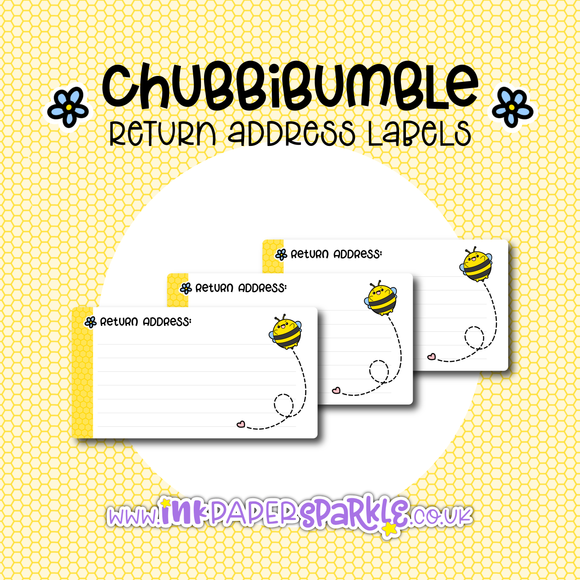 ChubbiBumble Bee Return Address Labels